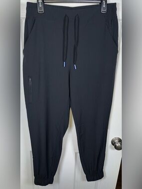 Women’s Eddie Bauer Joggers Size Large L Black Lightweight Zipper Pockets